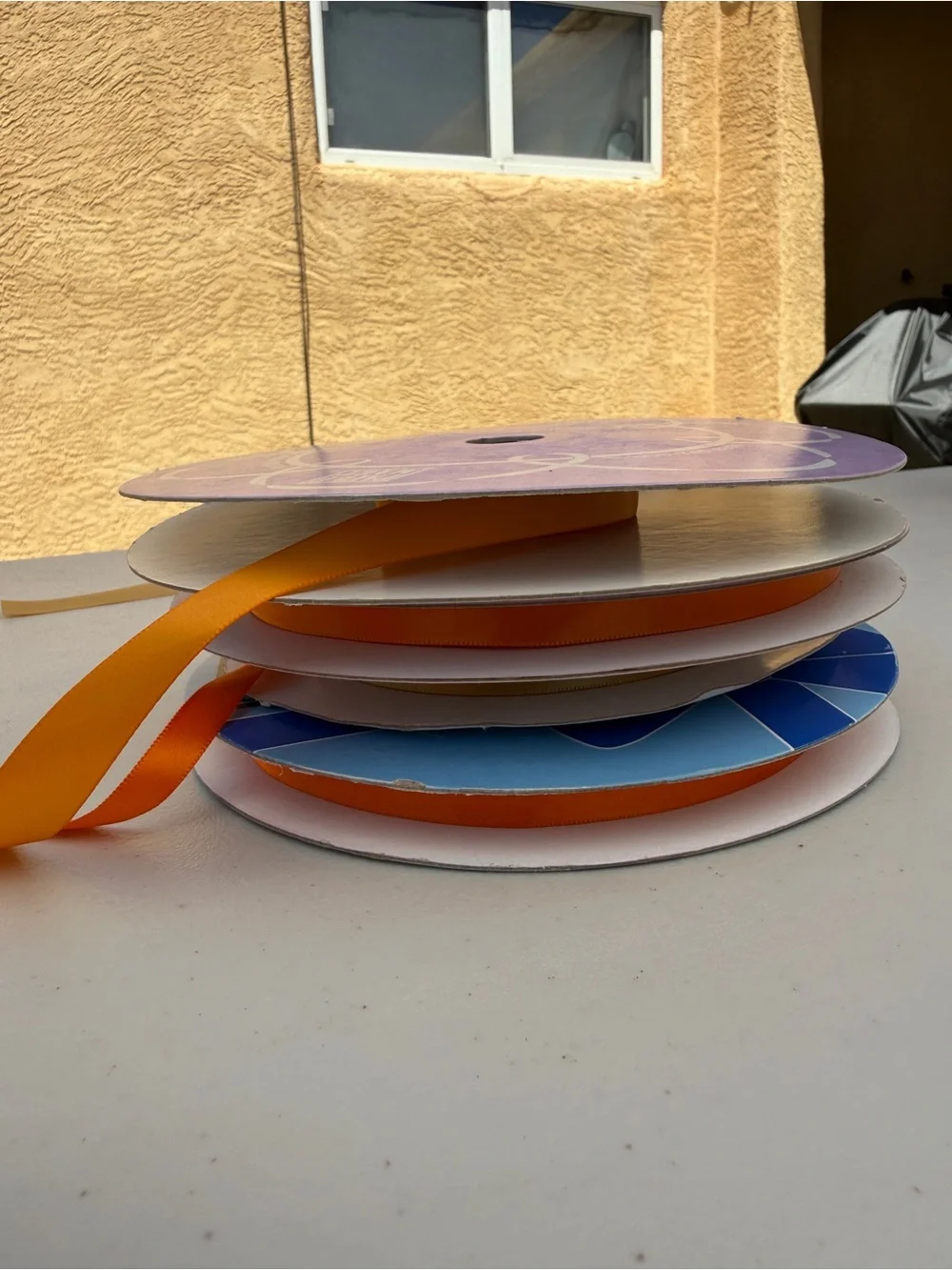 Orange Satin Ribbon Spool Set - Versatile Party & Gift Ribbon